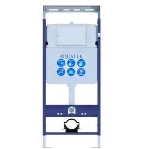 Инсталляция AQUATEK Easy Fix 50 для подв унитаза 1130*500*100 с звукоизоляционной прокладкой и креплением 90-130 мм, без кнопки