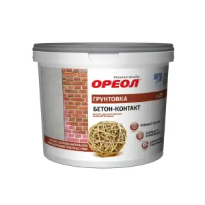 Грунт бетоноконтакт полиакриловый ВД (для внутренних и наружных работ) 3кг ОРЕОЛ