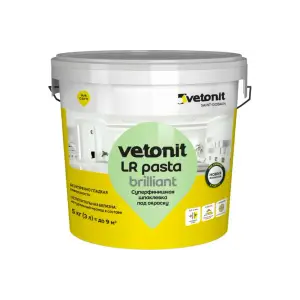 Шпаклевка готовая VETONIT LR PASTA brilliant суперфинишная под покраску 5 кг