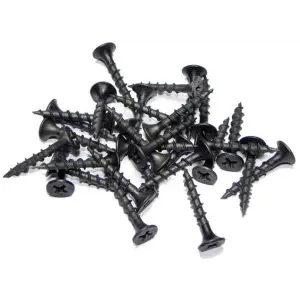 Саморезы пот/г гипс-дерево (крупная резьба) 3,5х45 оксид (уп 20шт) SteelRex