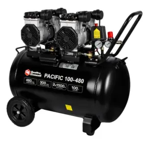 Компрессор поршневой безмасляный QUATTRO ELEMENTI PACIFIC 100-480 (480 л/мин, 100 л, 3.5 л.с, 8 бар)