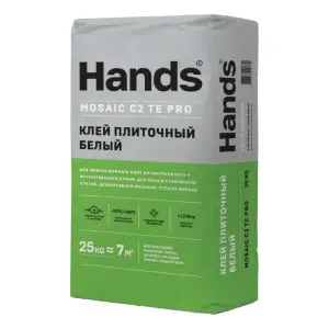Клей плиточный HANDS Mosaic PRO белый 25 кг