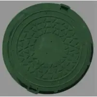 Люк полимернопесчаный легкий (усиленный), зелёный