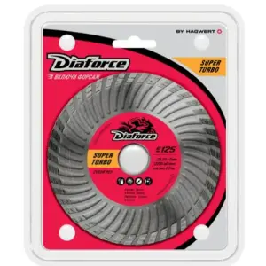 Диск алмазный сегментный 125х2х8х22,23 мм, DIAFORCE SUPER TURBO сухой рез