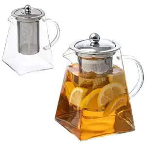 Чайник заварочный AROMA, объем 1 л, из боросиликатного стекла