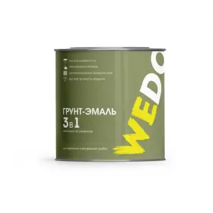 Грунт-эмаль по ржавчине 3 в 1 желтая 1,8 кг WEDO
