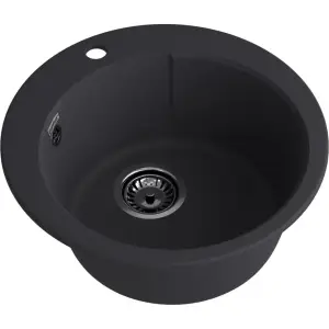 Мойка композитная GRANFEST URBAN GF-UR-649 1-чаша D-490мм, цвет черный