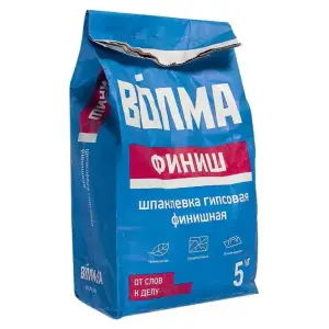 Шпаклевка гипсовая ВОЛМА ФИНИШ финишная 5 кг (полиэтилен)