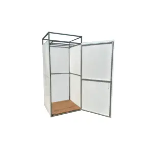 Кабина душевая 1*1*2м, каркас оцинкованный (поликарбонат 2,1*4м в комплекте)