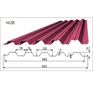 Профнастил НС-35(Тип), 0.7 мм PE, RAL ** Stynergy, 1.06 * м2