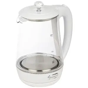 Чайник ENERGY E-207 (1,7 л), стекло, пластик, цвет белый*