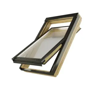 Окно ATICCO DAT 1002 С2 двухкамерное, дерево, прозрачный лак, 55*78