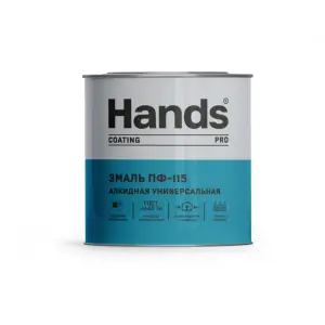 Эмаль ПФ-115 зеленая 0,8кг Hands Кроющая ПРО (Coating PRO) ГОСТ 6465-76