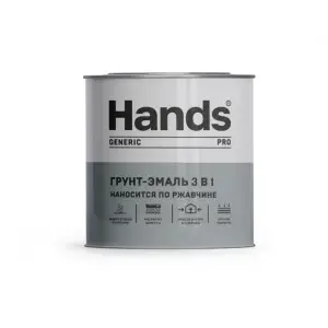 Грунт-эмаль по ржавчине 3 в 1 ярко-зеленая 1,8кг Hands ПРО (Generic PRO)