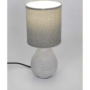 Лампа настольная BETA 1xE14 R-100x120x275-GRAY/GRAY-220-IP20