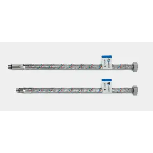 Подводка гибкая для смесителя 150 см (2 шт.) стальная гайка (AQUALINE 25)