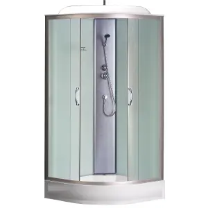 Кабина душевая Loranto CS-6691 F, 90*90*215, низ. матовая, стекло 4мм, поддон 13 см