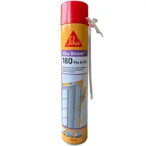 Пена монтажная бытовая SIKA Boom 180 Fix & Fill 750 мл полиуретановая