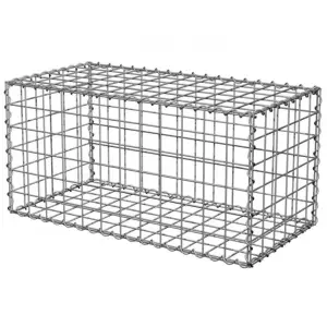 Габион из сетки ячейкой 50х50, проволока 3,8мм, 400х1000х1000 со стяжками и сборочными спиралями