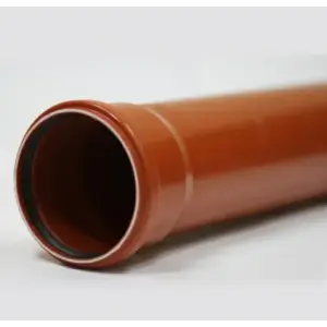 Труба наружная Ду 110х3,2х1500 (кирпичный цвет) с кольцом