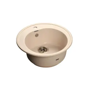 Мойка композитная GRANFEST Rondo d510 Белый круглая