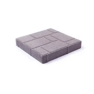Плитка тротуарная Квадрат серый 250*250*50 мм (0,0625 кв.м.) РЕСУРС