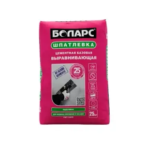 Шпаклевка цементная БОЛАРС ВЫРАВНИВАЮЩАЯ белая 25 кг