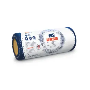 Утеплитель URSA М-25 50мм в упаковке 1 рулон 1200*9000 0,54м3 - 10,8кв.м 24 упак. на паллете (до +350 ℃)