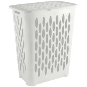 Корзина для белья Keeplex Light с откидной крышкой 37л 42,2х29х51,5см белое облако