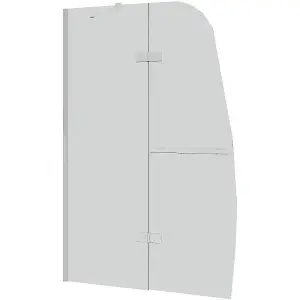 Шторка для ванны GROSSMAN GR-102/2 (150х110) распашная,хром,стекло прозрачное,1 место