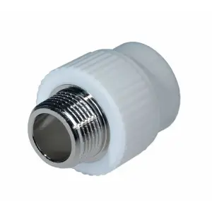 Муфта комбинированная PPR 25x1/2" BASE сталь с наружной резьбой Россия