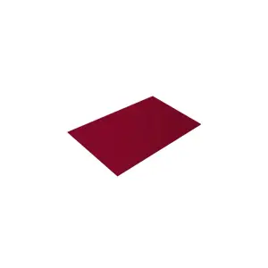 Плоский лист Полиэстер RAL 3003 (красный рубин), 0.45 мм, 1,25*2 м.п., пл=2.5м2 (в пленке)