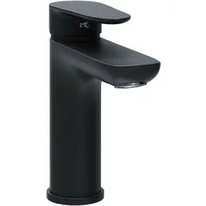 Смеситель Aringa Рейн AR02009BL для умывальника увеличенный, черный