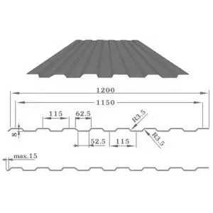Профнастил С-8(Тип), 0.45 мм, Драп, RR ** 1.2 * м2