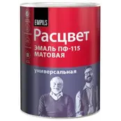 Эмаль ПФ-115 белая матовая 0,9 кг Расцвет универсальная 0043,2306