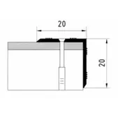 Порог АПУ 005 алюминиевый 1800*20*20 мм угловой наружный (17-ель)
