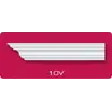 Плинтус потолочный ЛАГОМ 10-V экструзионный 2,0 м
