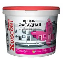 Краска ВД фасадная атмосферостойкая белая матовая ОРЕОЛ ДИСКОНТ 25 кг