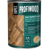 Лак паркетный глянцевый EMPILS PROFIWOOD быстросохнущий алкидно-уретановый 0,7 кг