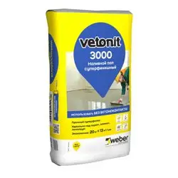 Наливной пол VETONIT 3000 суперфинишный 20 кг