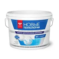 Краска ВДАК 2180 для потолков супербелая Новые технологии W1 3 кг