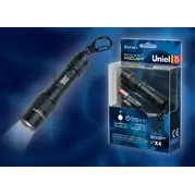 Фонарь ручной мини Uniel Премиум «Mini focus pocket +», алюминиевый корпус, 1 Nichia 0, 5mm LED, 1хААА, черный, P-KL024-P Black