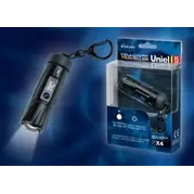 Фонарь мини Uniel Премиум «Compact fellow traveller», алюминиевый корпус, 1 Nichia 0, 5mm LED 3.6V 70mAh Ni-MH, черный, P-KL025-B Black