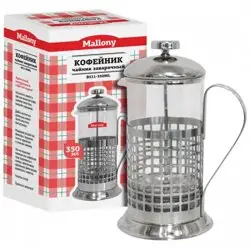 Кофе-пресс MALLONY "Cellula" В511-350ML сталь*