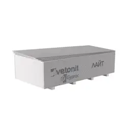 Гипсокартон ГКЛ Vetonit (Gyproc) Лайт ГСП-А-УК обычный 2500*1200*9,5 мм