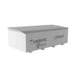 Гипсокартон ГКЛ Vetonit (Gyproc) Стронг ГСП-R-УК высокопрочный 2500*1200*15 мм