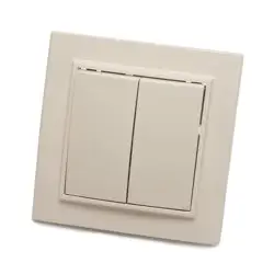 Выключатель двухклавишный СП 220V, 10А, слоновая кость (PSW10-9004-02) Эрна STEKKER*