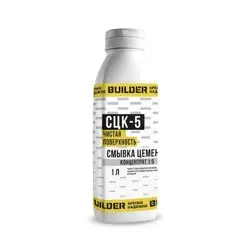 Средство для удаления цемента BUILDER СЦК-5 "Смывка цемента" концентрат 1:5, 1л