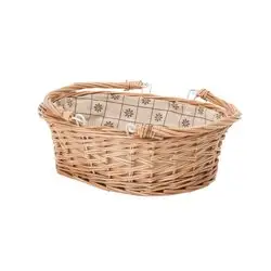 Корзина декоративная со складными ручками "Ромашка", Д290 Ш210 В100, натуральный