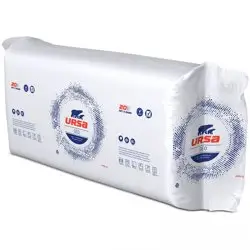 Утеплитель URSA GEO П-15 50мм в упаковке 24 плиты 610*1200 в упак 0,8784 м3 – 17,568 кв.м, 20 упак на поддоне